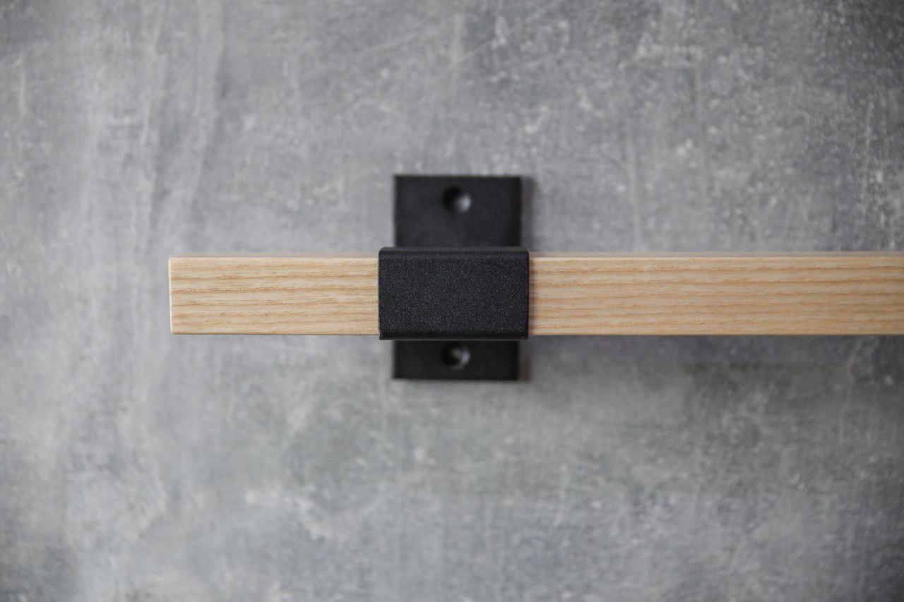 Тримач для рушників дерев'яний з металевим 60х8х8 см (ML-94.4) - фото 5