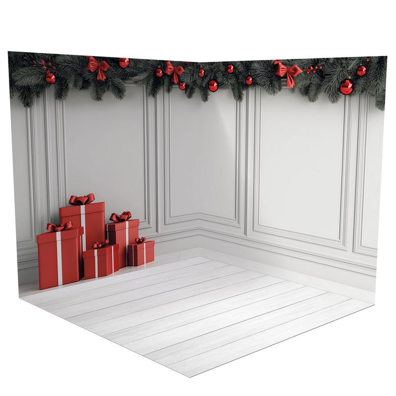 Фотофон новогодний угловой виниловый Frontlit 120x120 см 450 г/м2 №58581