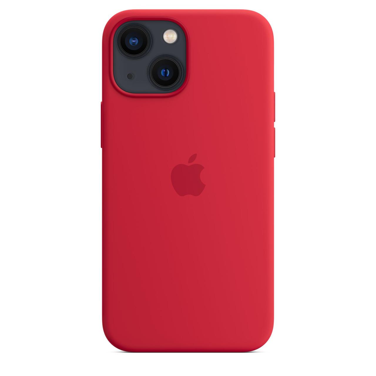 Силиконовый чехол накладка Apple Silicone Case with MagSafe for iPhone 13, Product Red (HC) - фото 2