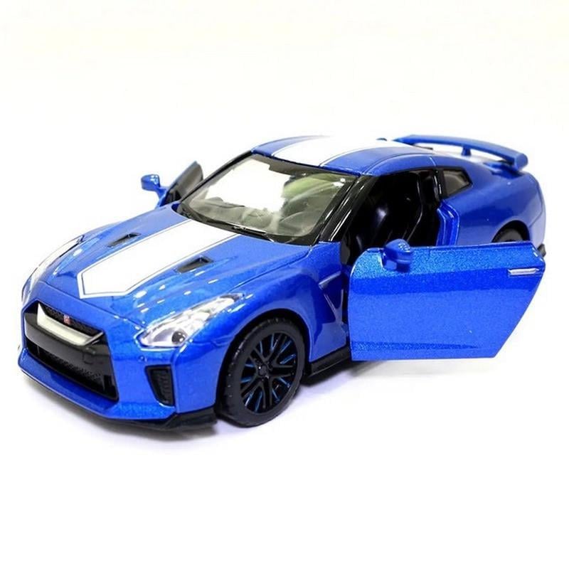Автомобіль модельний nissan gt r r35 68469 масштаб 1:32 світло звук Синій (RLT46890s59334)