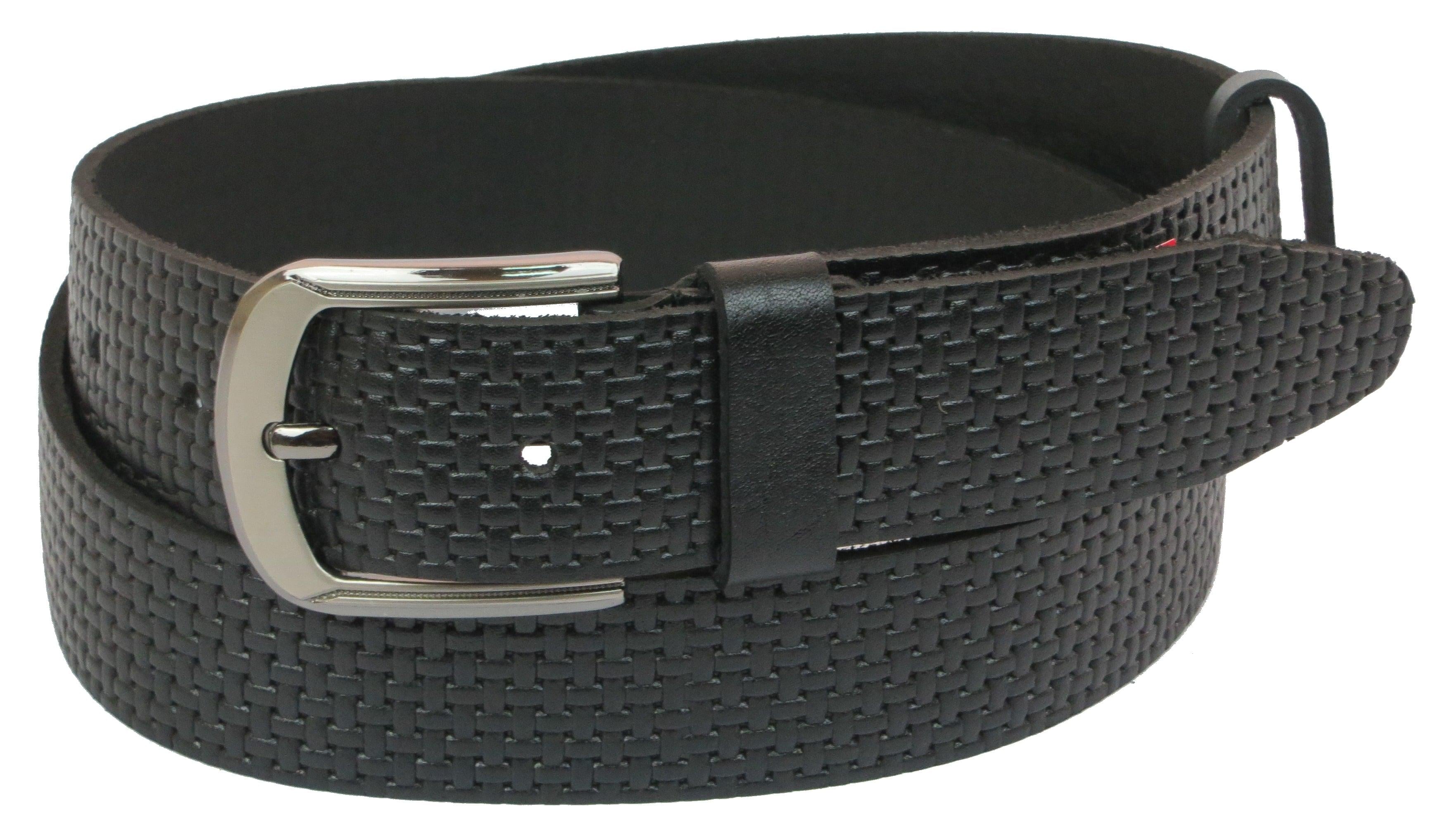 Ремень мужской Skipper кожаный Черный (1058-40)