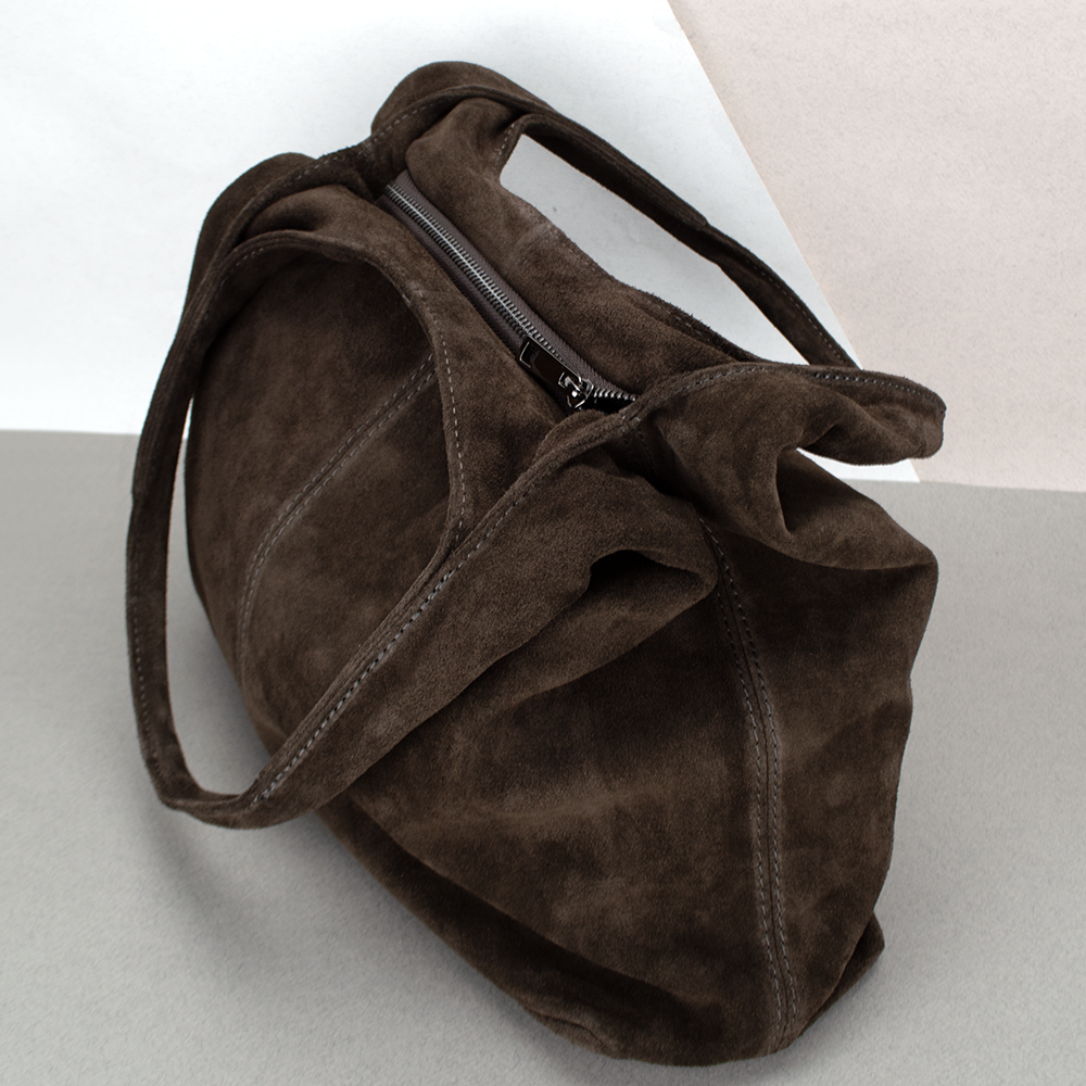 Сумка-шопер жіноча замшева Virginia Conti 03790 Шоколадний (2430442281) - фото 3 Сумка-шопер жіноча замшева Virginia Conti 03790 Шоколадний (2430442281) - фото 3