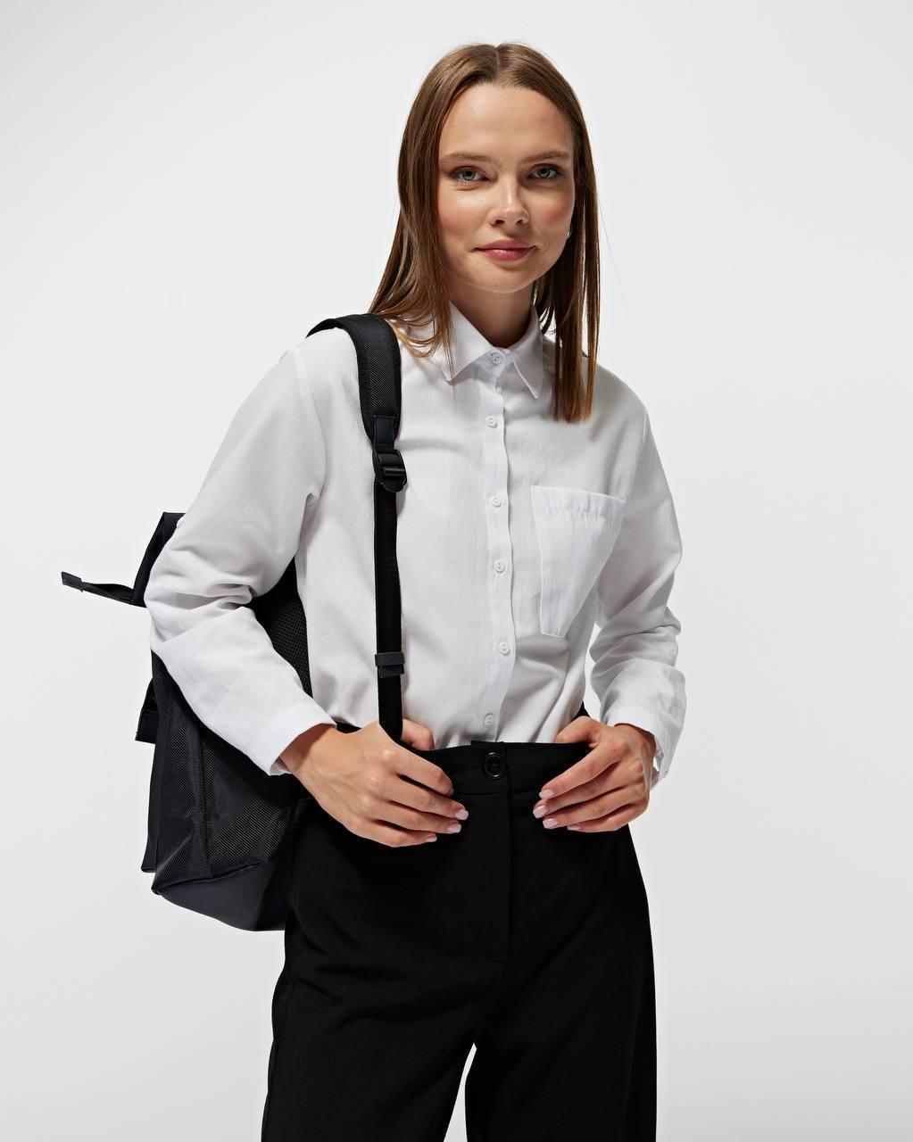 Рубашка женская MIX RAY 9942 базовая удлиненная спинка оверсайз с карманом M Розовый (1299) - фото 10 Рубашка женская MIX RAY 9942 базовая удлиненная спинка оверсайз с карманом M Розовый (1299) - фото 10