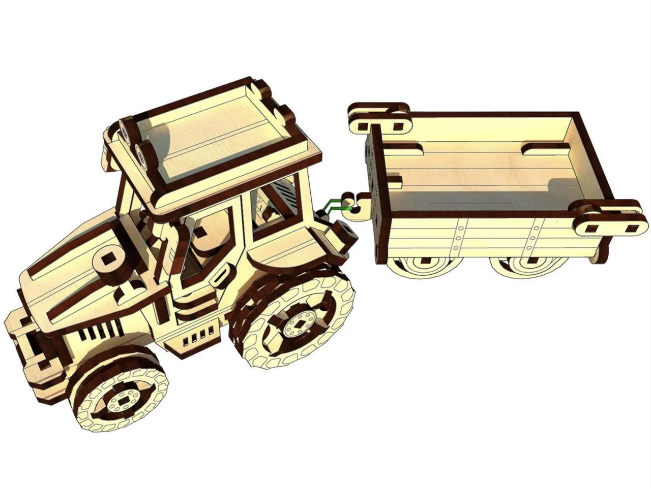 Пазл механический из дерева Pazly 3D Фермер 145 деталей - фото 4