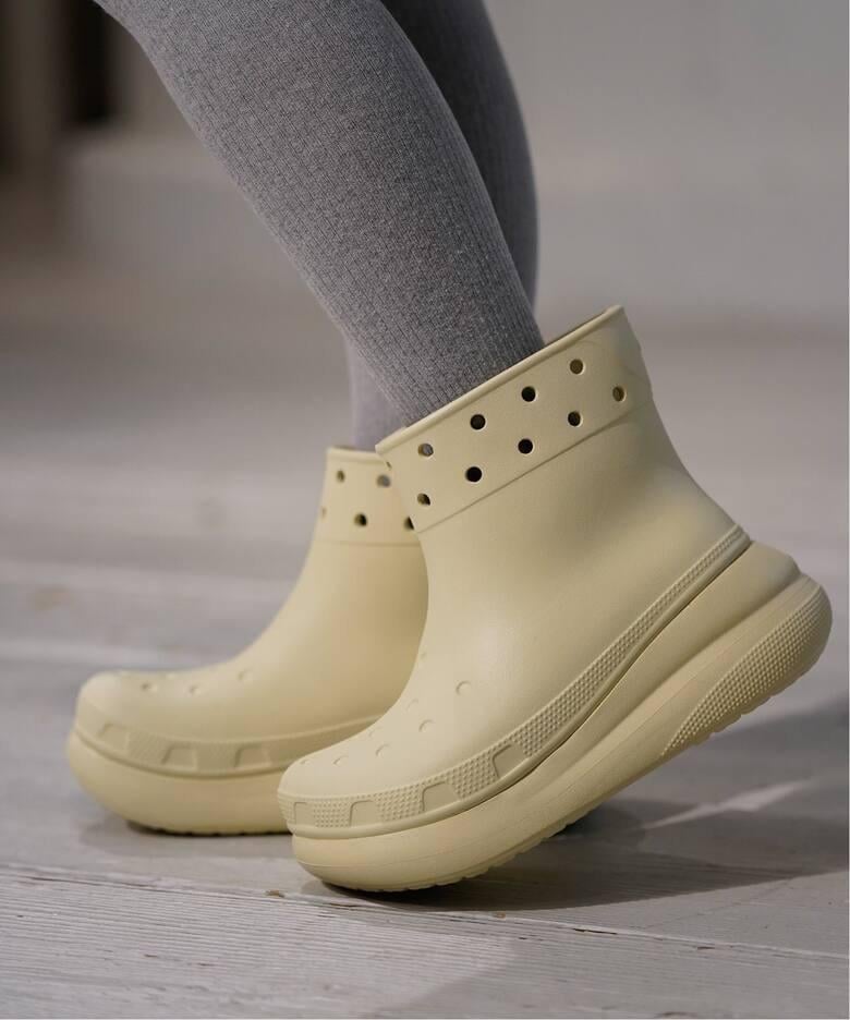 Чоботи жіночі гумові Crocs Crush Rain Boot Bone р. 37-38 Бежевий (26894)