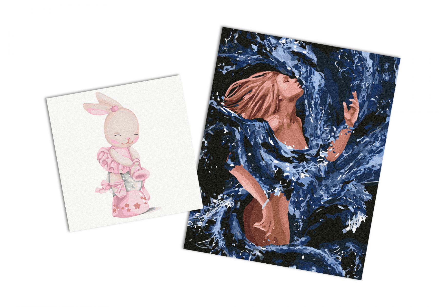 Набор картин по номерам Идейка 2в1 Стихия воды 40x50 см KHO4720 и Маленькая звездочка 30x30 см KHO6027 (CKHO1305)