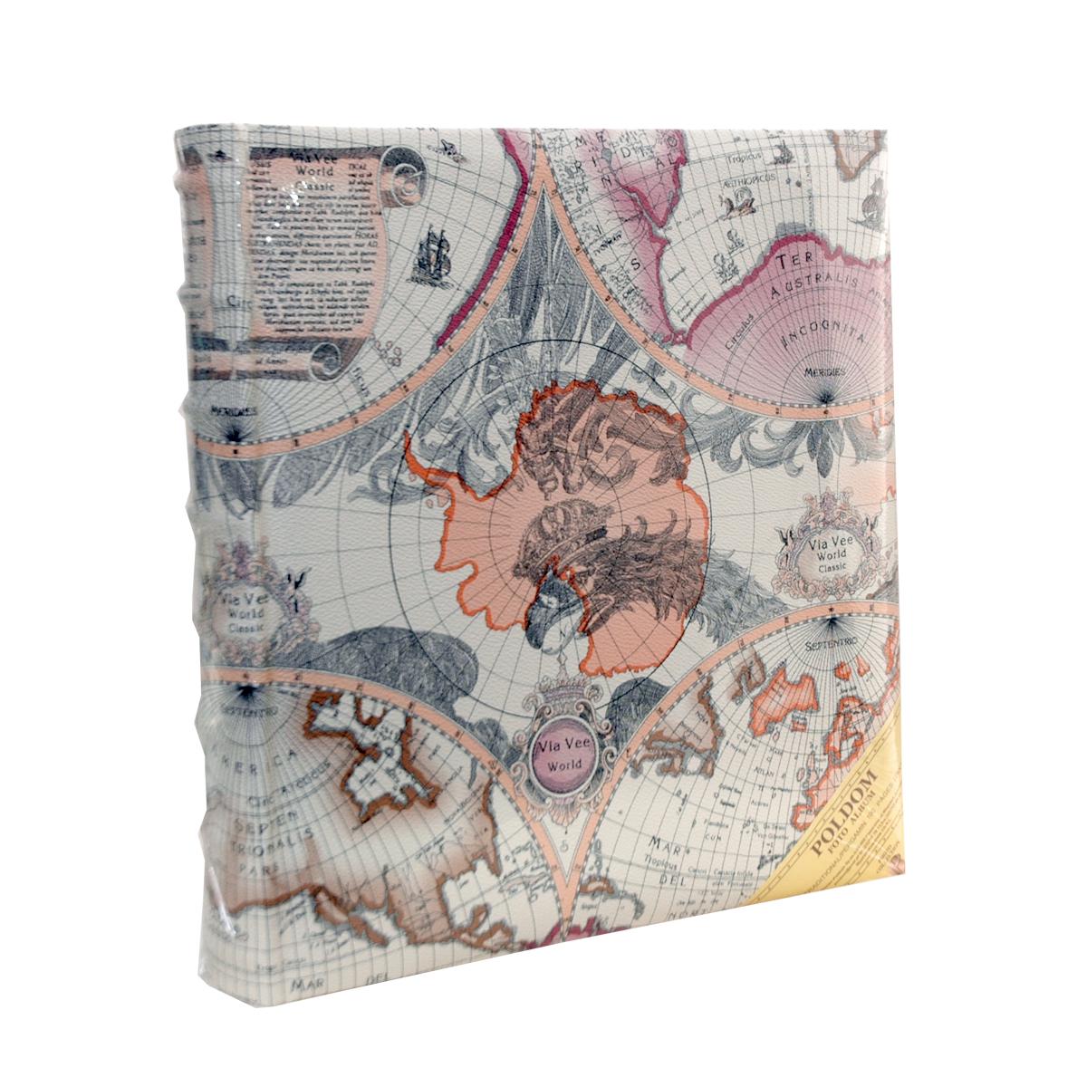 Фотоальбом Poldom BB-10x15/600 MAPS 10x15 см 600 фото Red