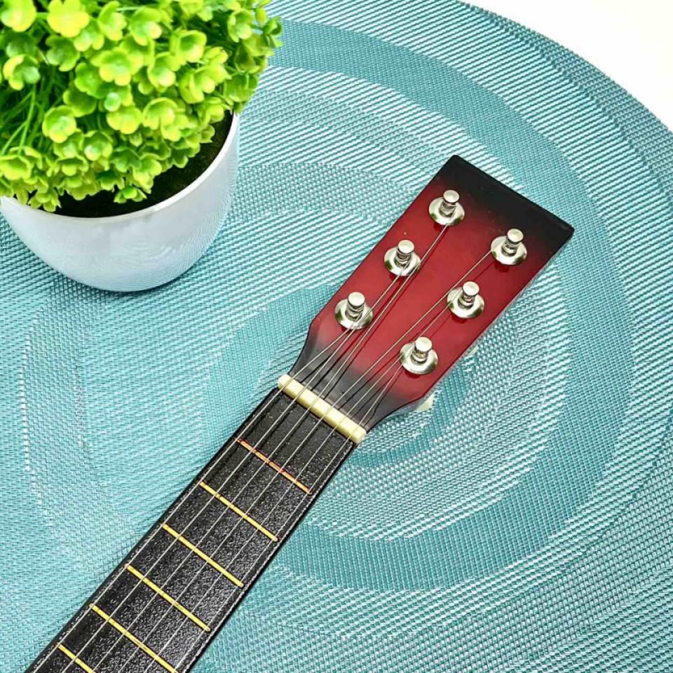 Гитара деревянная детская 6 струн Красный (M 1369) - фото 9