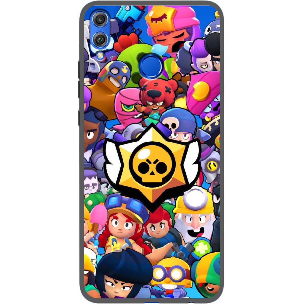 Чохол Boxface Honor 8x Brawl Stars Чорний силікон (35419-up2389-35500)