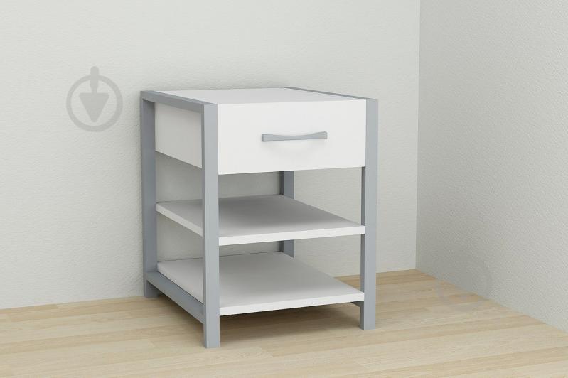 Тумба Ferrum-decor Вивьен 1/2 50x41x40 см Белый / Серый (XK00085)