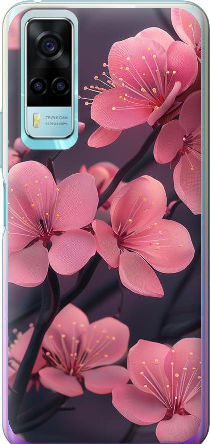 Чехол на Vivo Y53s Пурпурная сакура (6075u-2438-42517)