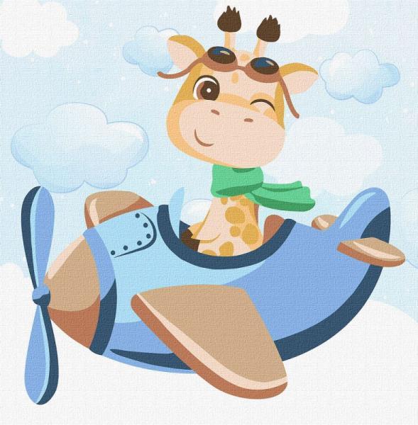 Картина по номерам Идейка Будущий пилот 30х30 см в термопакете (KHO6014)