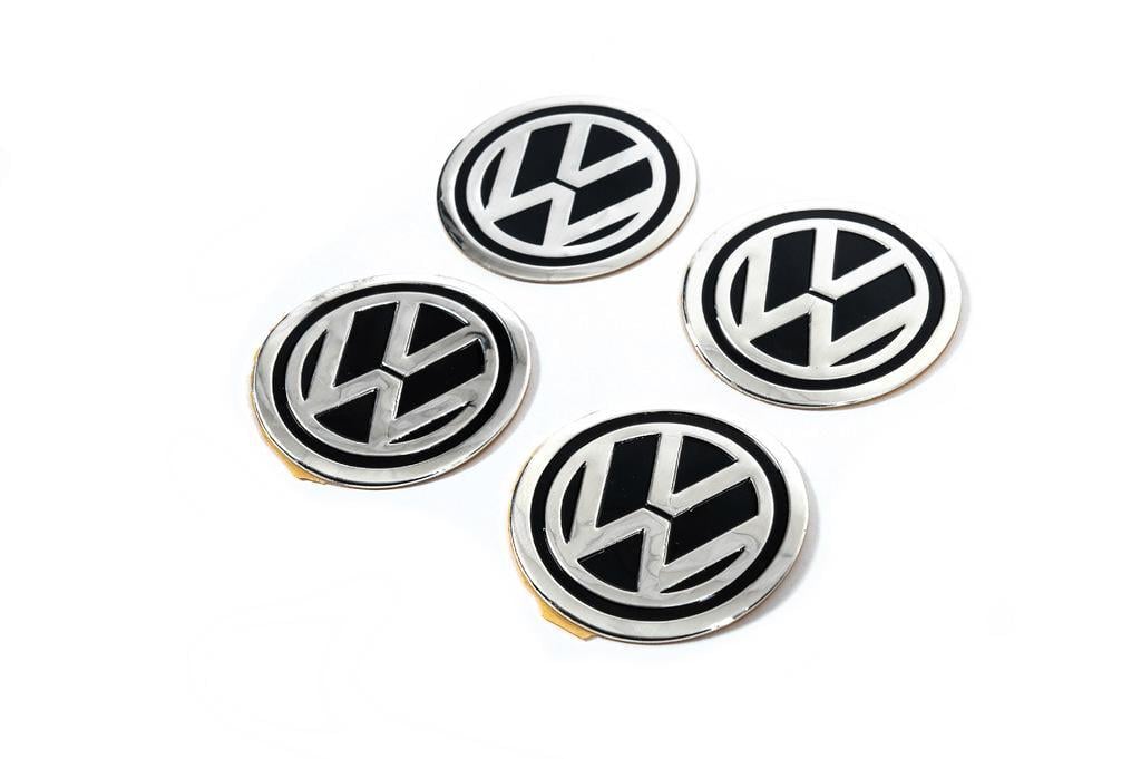 Наклейки на колпачки vw-60-n-bl для тюнинга Volkswagen 60 мм 4 шт. (120862)