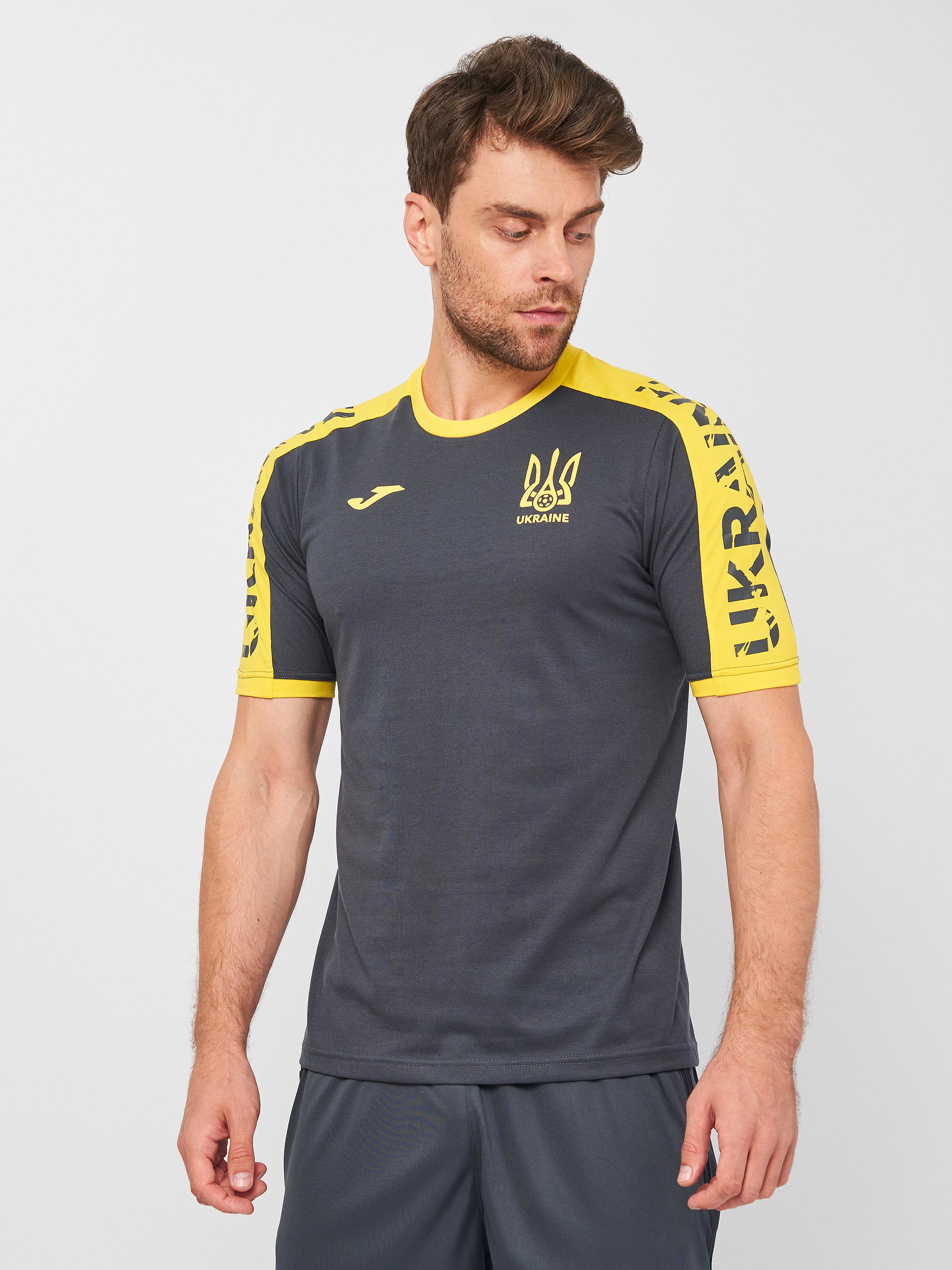 Футболка Joma AT102362B159 Fed. Futbol Ucrania Short Sleeve T-Shirt S Anthracit (8424309636906)