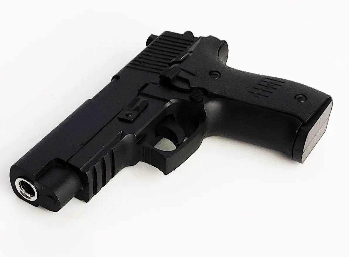 Пистолет детский SIG Sauer P226 ZM 23 железный стреляет пластиковыми пулями Черный (9761491) - фото 4