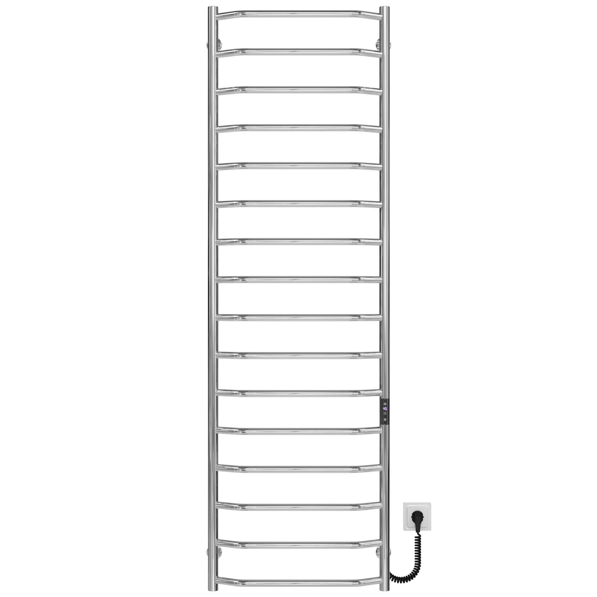 Полотенцесушитель электрический Deffi Трапеция П16 JD03 правое подключение нержавеющая сталь 500х1700 мм Хром (C.TR.170.50.16.E.C.R.1)