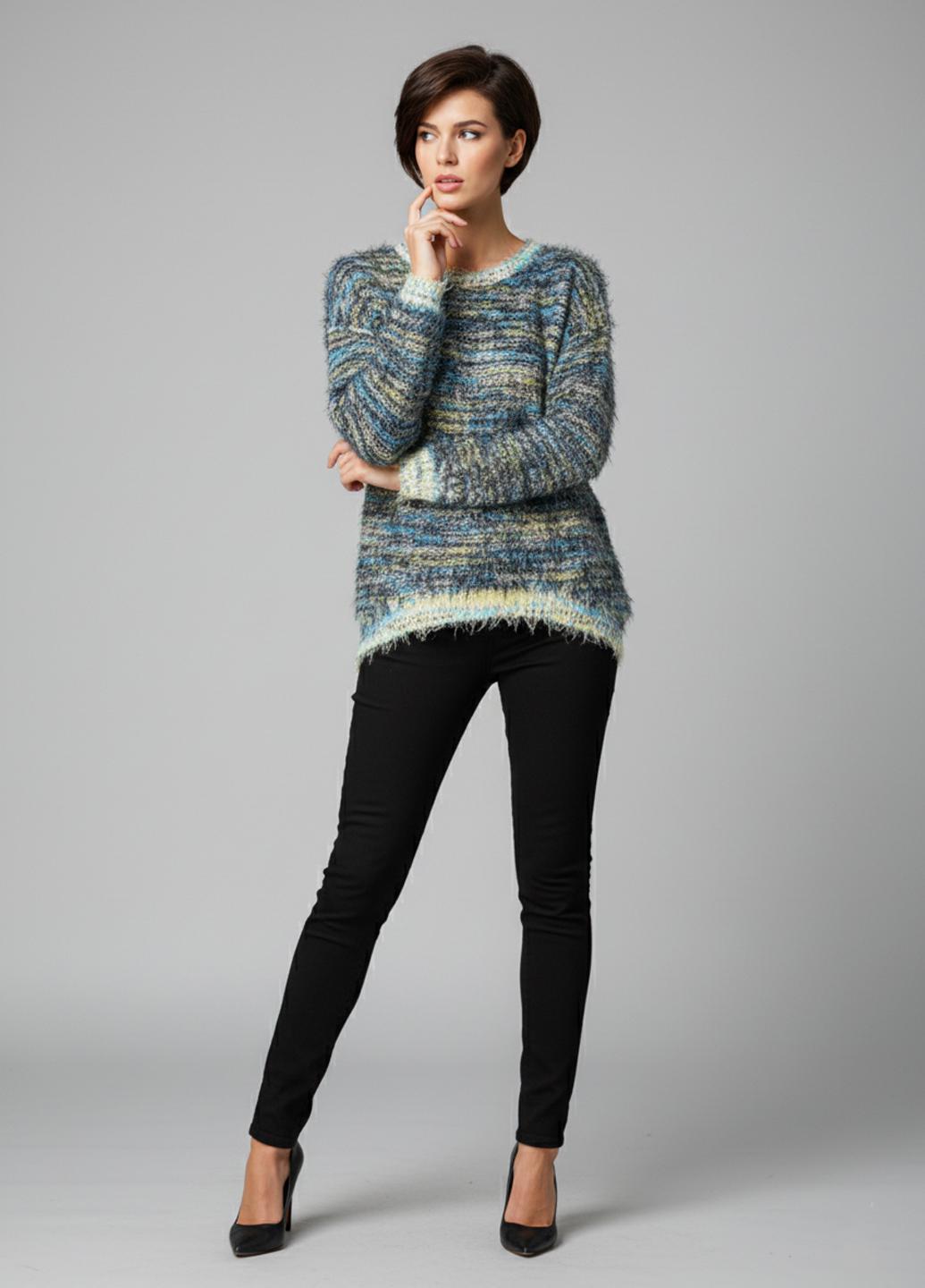 Джемпер Forza Viva FV-5540030 женский демисезонный р. 46 Голубой (FV-5540030-46) - фото 5