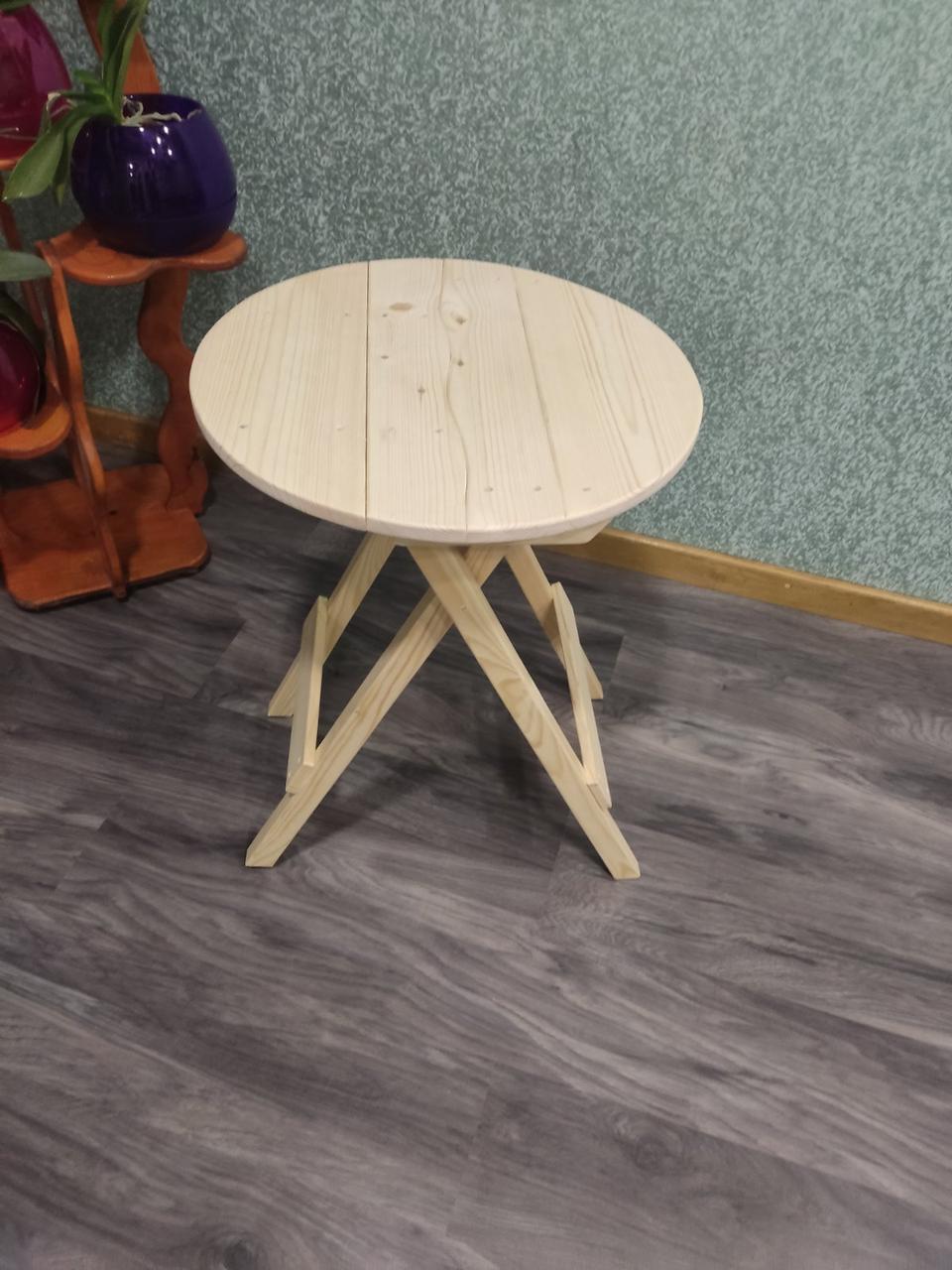 Столик деревянный круглый СОСНА без окрашивания 50 см (28429648) - фото 3 Столик деревянный круглый СОСНА без окрашивания 50 см (28429648) - фото 3