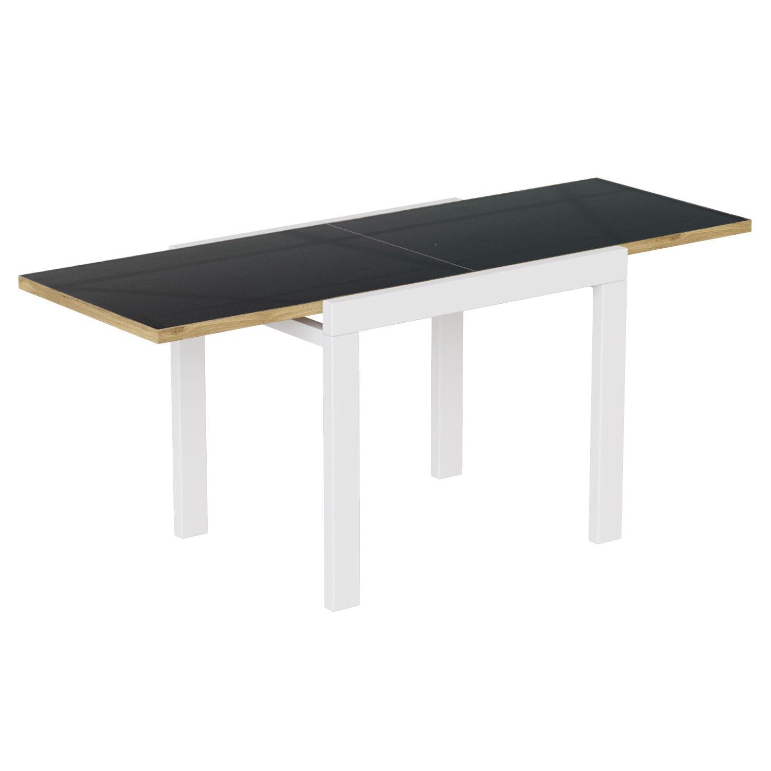 Стол-трансформер Art in Head Kors Glass 690x754x890 мм Дуб крафт золотой/Белые ноги/Графитовый (521010211) - фото 2 Стол-трансформер Art in Head Kors Glass 690x754x890 мм Дуб крафт золотой/Белые ноги/Графитовый (521010211) - фото 2