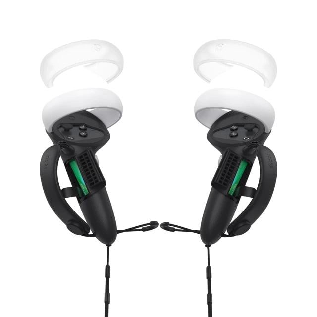 Удлиненный силиконовый чехол с открывающимися панелями и кольцом для контроллеров Oculus Quest 2 Black (ACS-USCOPKFOQ2blck)