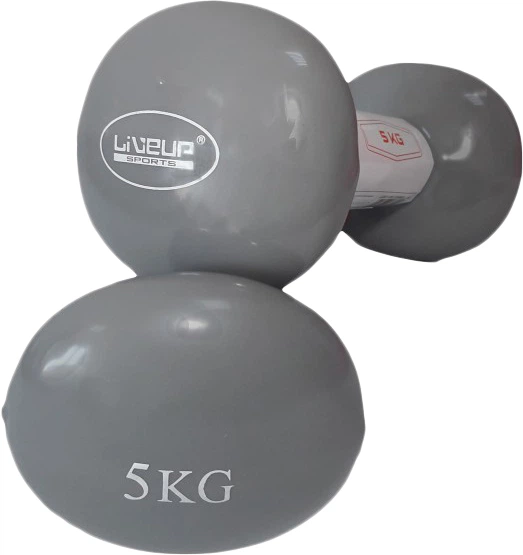 Гантелі вінілові пари LiveUp VINYL DUMBBELL EGG HEAD (2-6-7703)