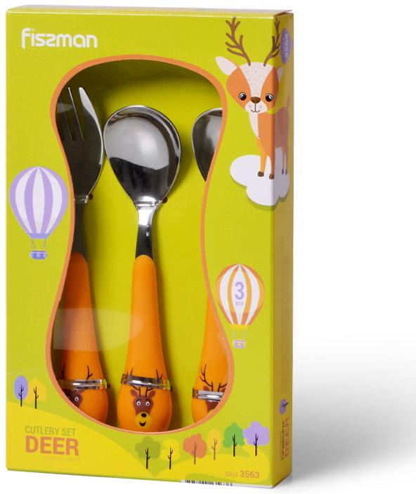 Набір дитячих столових приборів Fissman Олень 3 пр. (FN-3563)