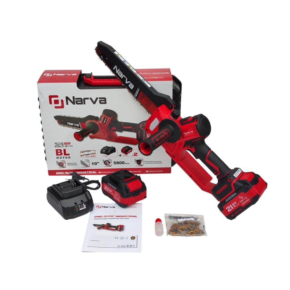 Пилка цепная аккумуляторная мини Narva CMC-21/10" INDUSTRIAL (37463573)
