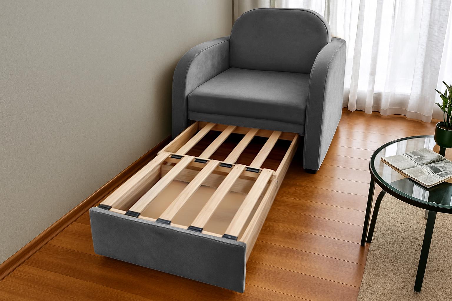 Крісло-диван м'яке розкладне Tobi Sho Дрім велюр Mars 1140х850х730 мм Світло-сірий/12 - фото 2 Крісло-диван м'яке розкладне Tobi Sho Дрім велюр Mars 1140х850х730 мм Світло-сірий/12 - фото 2