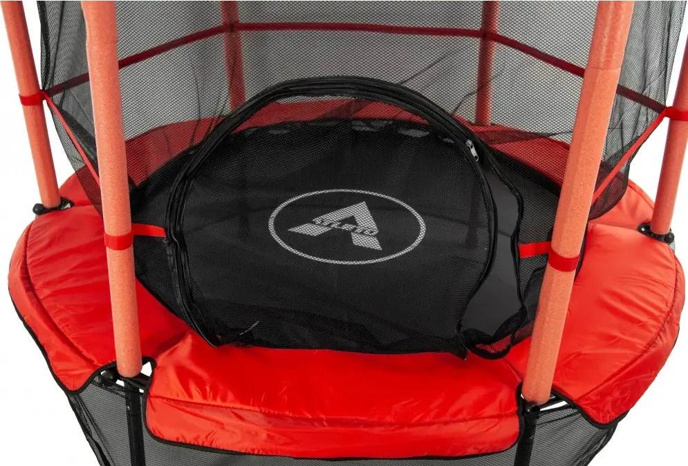Батут Atleto 140 см с сеткой Красный (21000401mili) - фото 2