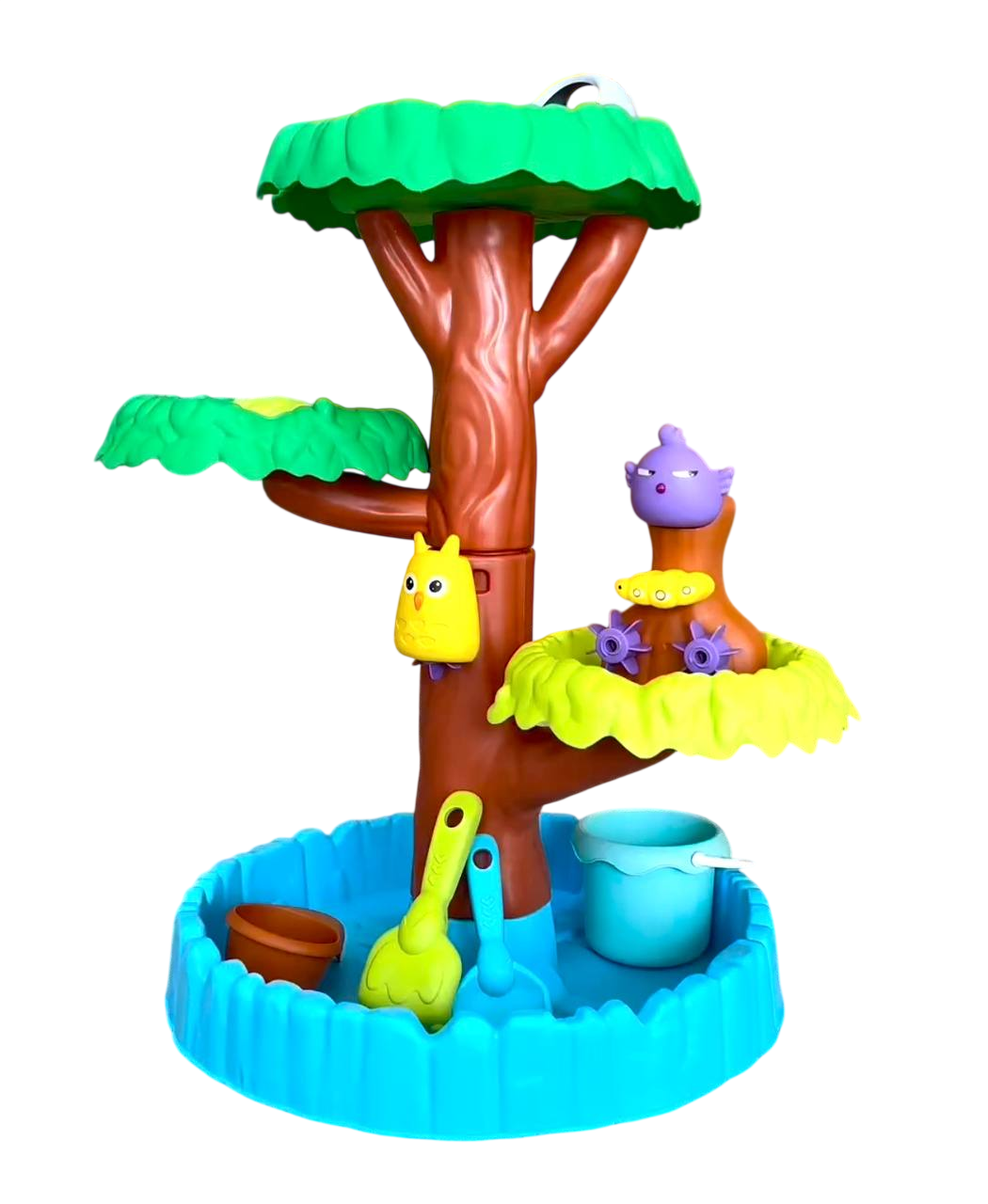 Детская песочница игрушечная Fun Game HG 1125 4-х этажное дерево с птичками для песка и воды с набором пасочек (1831161020)