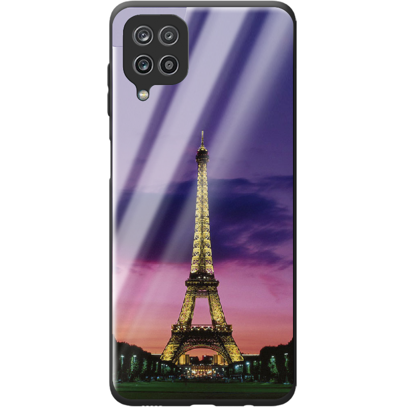 Чехол Boxface Samsung A225 Galaxy A22 Полночь в Париже Черный силикон со стеклом (42748-up964-44201)