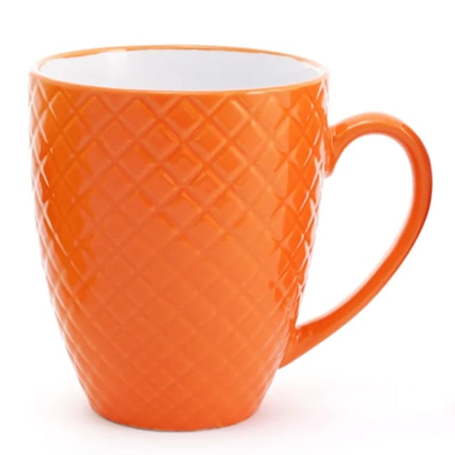 Чашка керамическая Flora Яркий микс 0,54 л Оранжевый (28210)