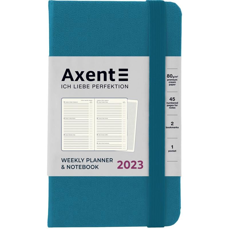 Щотижневик Axent Pocket Strong 90x150 мм 96 аркушів Синій індіго (8508 23 47 A)