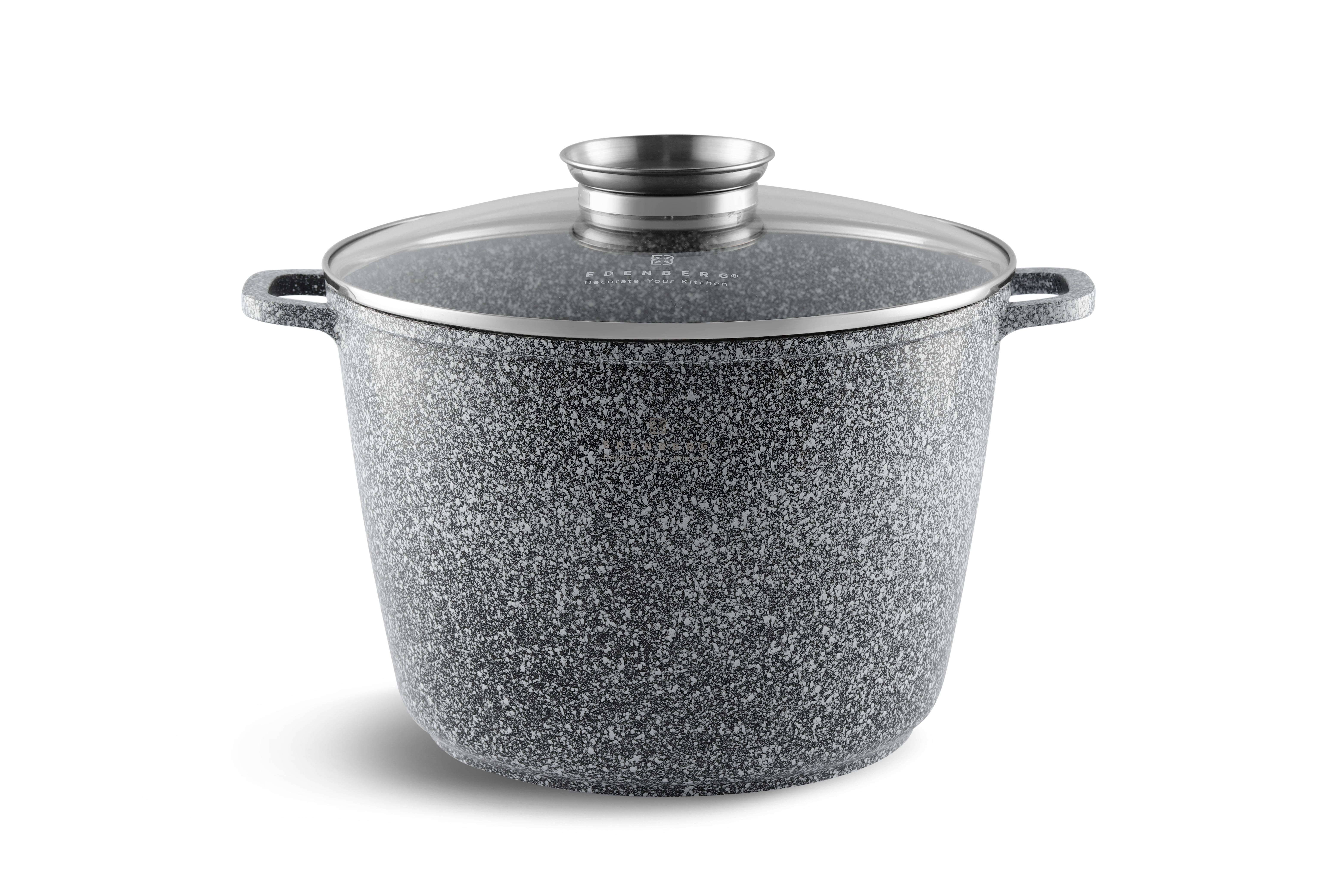 Котел-кастрюля Edenberg с крышкой и антипригарным гранитным покрытием 10,2 л 28 см (EB-8009)