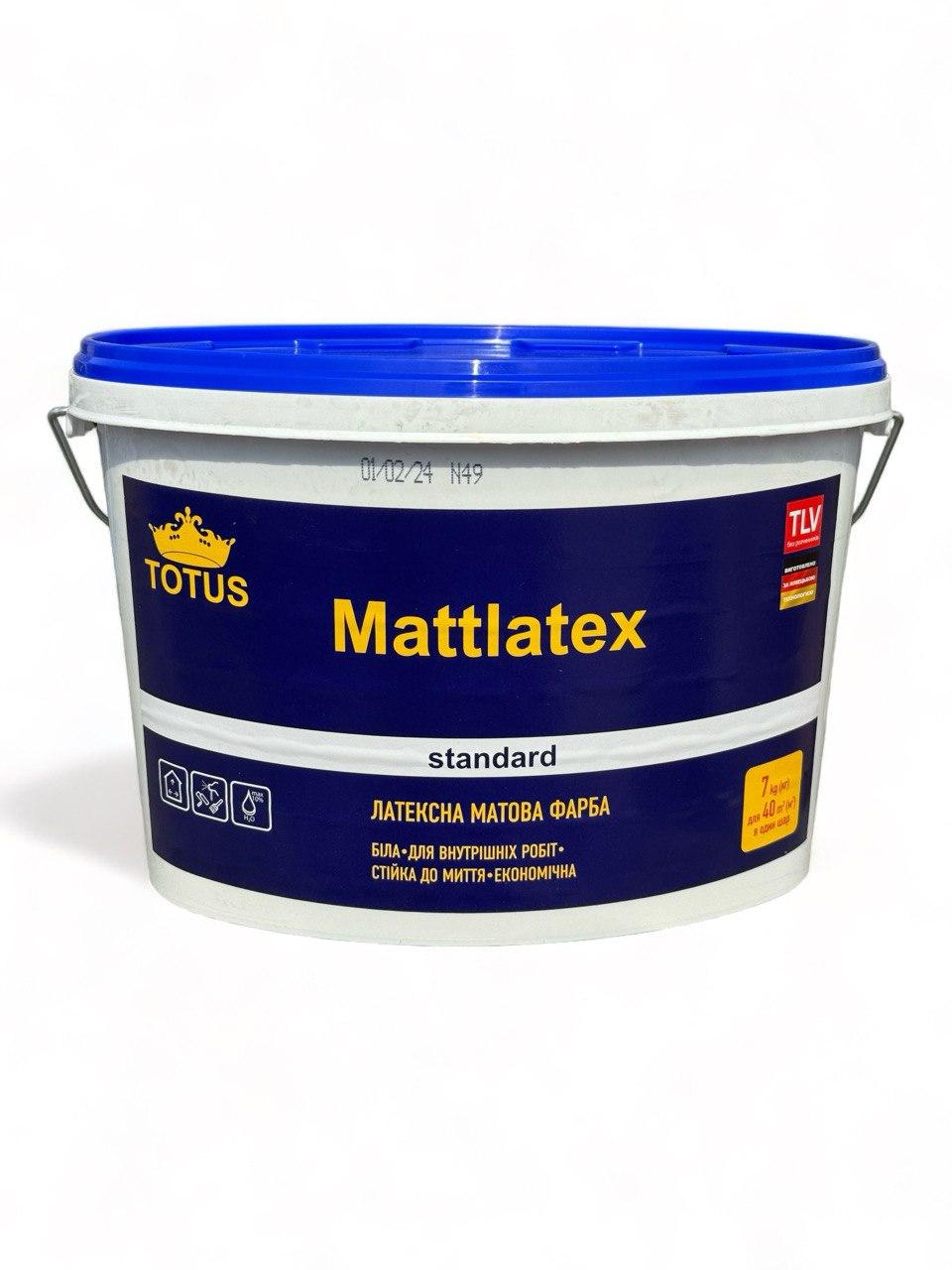Фарба латексна Totus Mattlatex 7 кг (65009455) Фарба латексна Totus Mattlatex 7 кг (65009455)