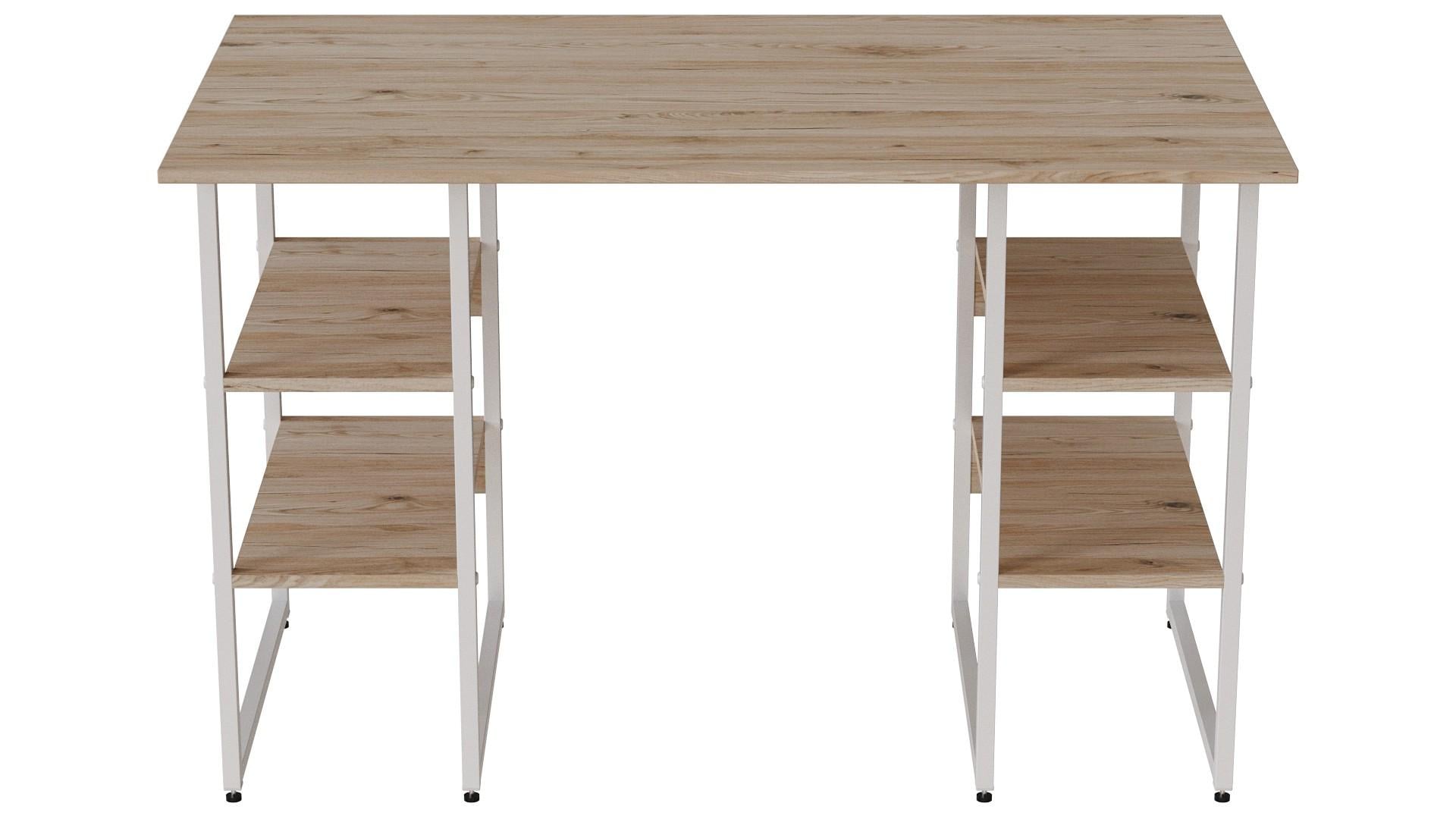 Компьютерный стол Ferrum-decor Карен ДСП 32 мм 75x140x60 см Белый/Дуб Сан-Марино (FRD-102274)