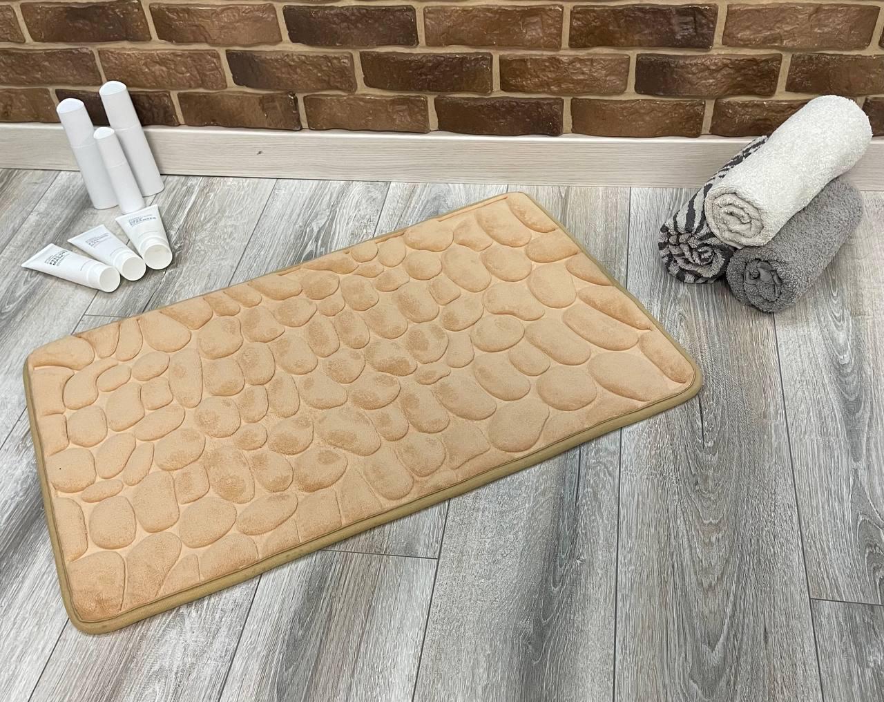 Коврик для ванной Stone Premium Memory Foam 80х50 см Оранжевый (KS0006) - фото 4 Коврик для ванной Stone Premium Memory Foam 80х50 см Оранжевый (KS0006) - фото 4