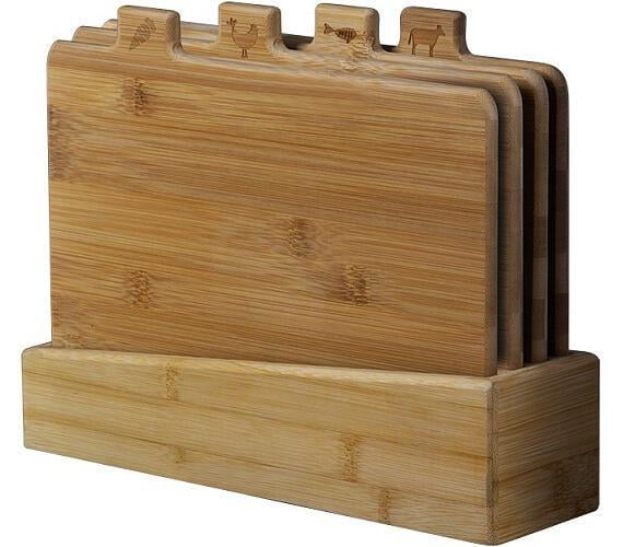 Набор разделочных досок Berlinger Haus бамбуковые 28х22,5 см с подставкой 4 шт. (BH-7213)