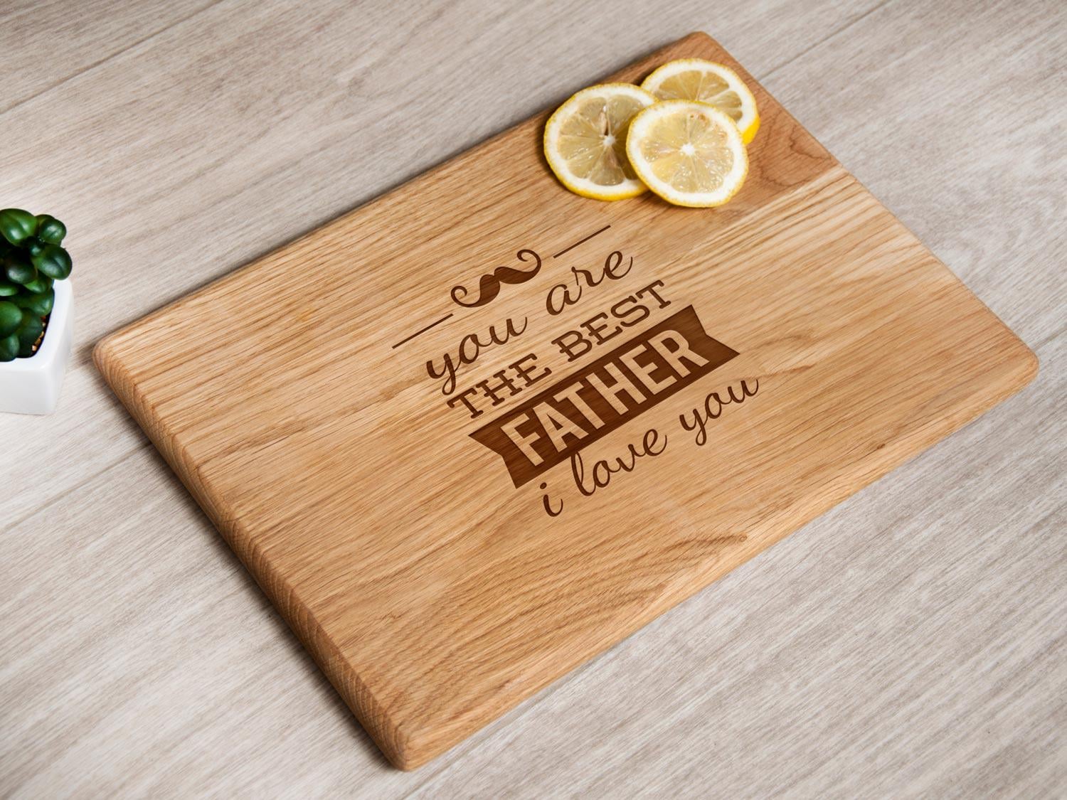 Разделочная доска WoodPresentStudio “You are the best father” 30х45 см