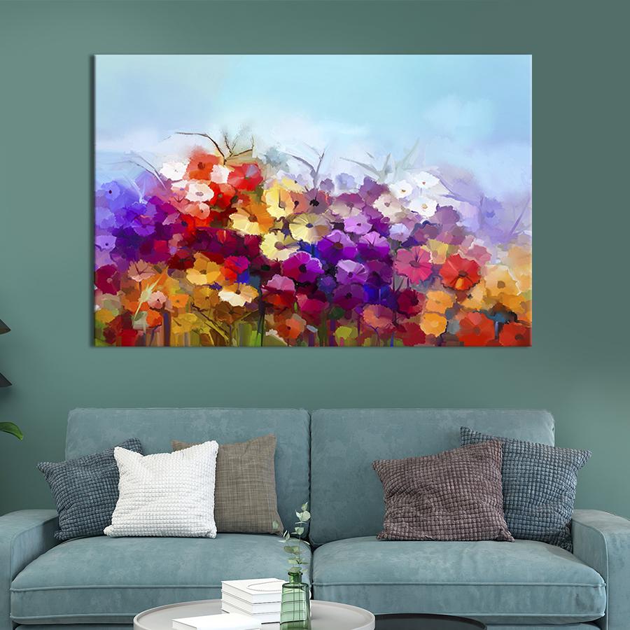 Картина на холсте Цветочная палитра 51x34 см (249-1)