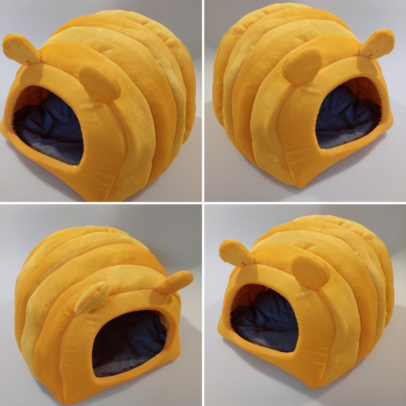 Домик-лежак для домашних животных Luх home Гусеница с подушкой 48х40х36 см Желтый (26858146) - фото 2