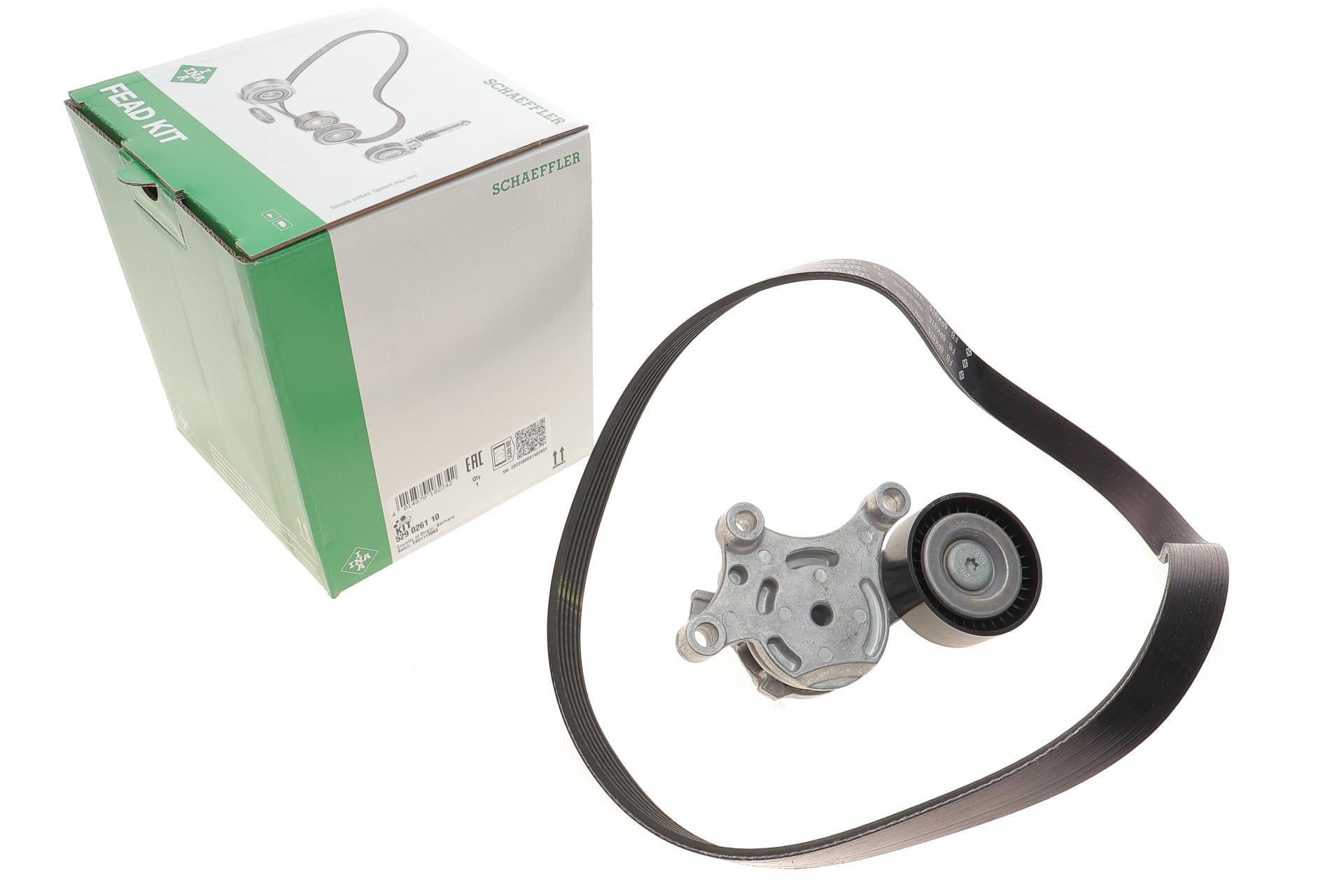 Комплект ремня генератора INA Citroen Berlingo/Peugeot Partner 1.6 HDi 08-6PK 975 (529 0261 10)