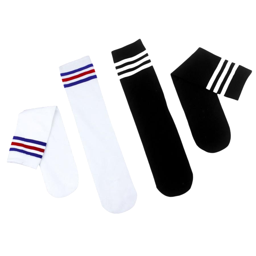 Гольфы детские 2 пары One Size Черный с белым (2528)