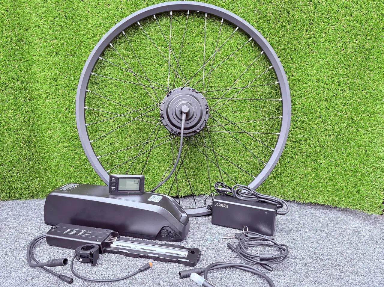 Электронабор на переднее колесо 36V/500W E-Crosser редукторный 26" батарея li-ion 13 А (09011)