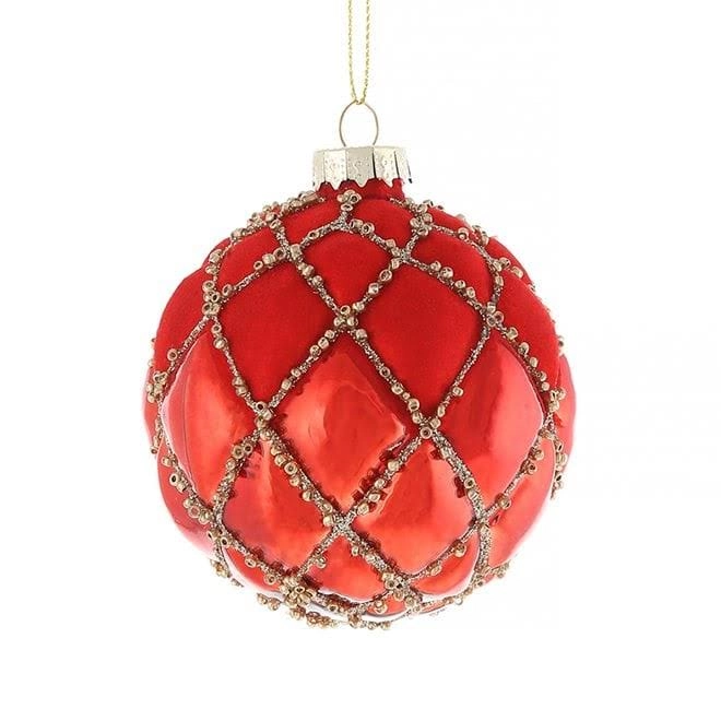 Набор стеклянных шариков 6 шт. Красный (YS00031)