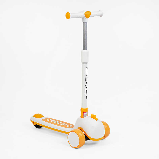 Самокат трехколесный Skyper 4074-11/8 музыка и подсветка платформы/руль складной/в пакете/колеса PU со светом 125х40 мм (25105566)