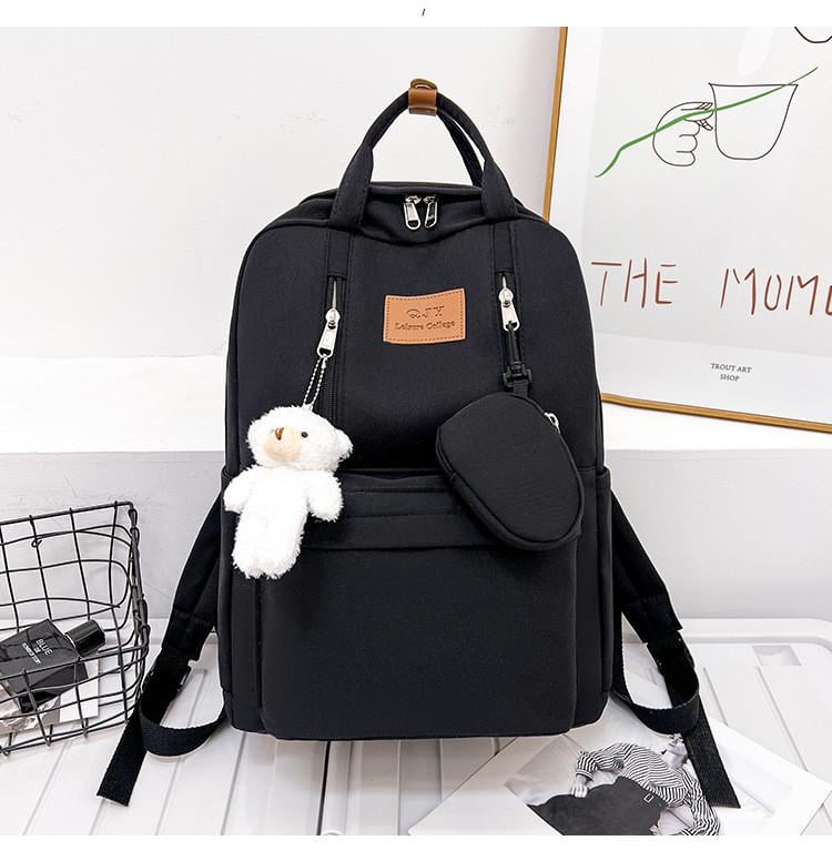 Шкільний рюкзак-сумка для дівчинки College Чорний (1740403483)