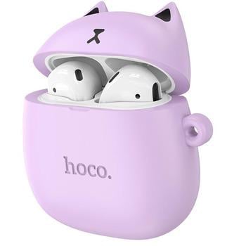 Навушники Hoco Bluetooth бездротові Lilac cat з котячими вушками Ліловий (EW45-333)