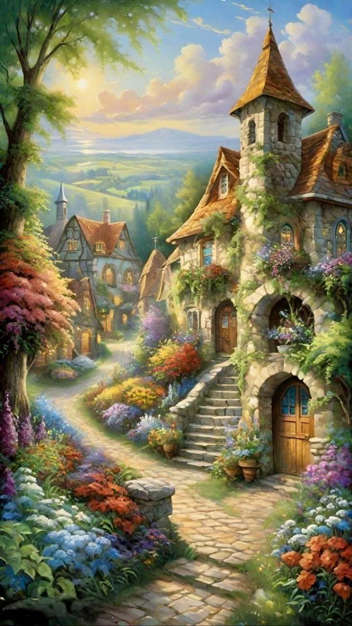 Алмазна мозаїка ColorArt Літо і голограмні алмазики на підрамнику 30x50 см (ТР917)