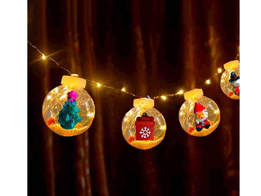 Гірлянда Кульки-Роса 200 ламп ФІГУРКИ МІКС 10 м Теплий білий (1803-07)